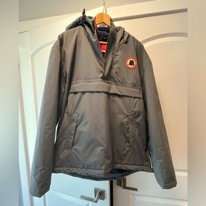 AS Roma, men’s half-zip winter jacket, fleece lined, pull-over style